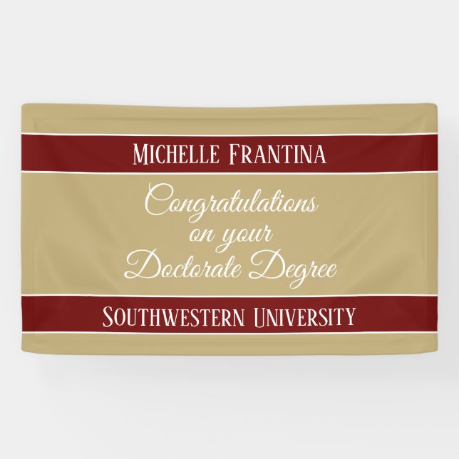 Glückwunsch Ph. D.! Promotionsbanner Banner (Horizontal)
