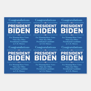 Glückwunsch Präsident Biden Most Voted Candidate B Geschenkpapier Set