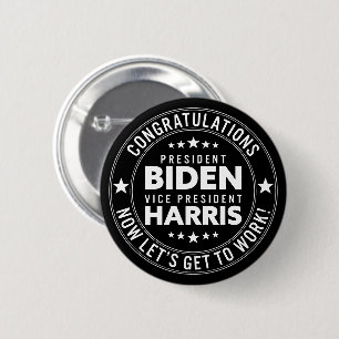 Glückwunsch Präsident Biden, VP Harris! Benutzerde Button