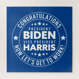 Glückwunsch Präsident Biden VP Harris Custom Color