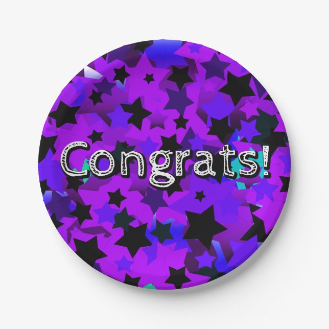 Glückwunsch! Punk Stars Pappteller (Vorderseite)