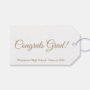 Glückwunsch schreiben Gold-Script-Schule Jahr Geschenkanhänger