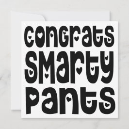 Glückwunsch Smarty Pants Text Herz Grad Prüfung