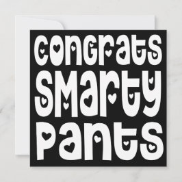 Glückwunsch Smarty Pants Texthearts Test Schwarz