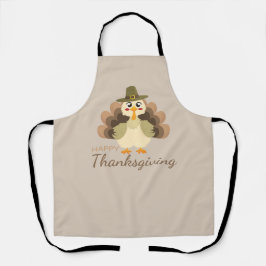 Glückwunsch Thanksgiving Niedliche Türkei Fall Bro Schürze