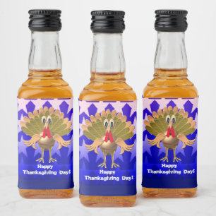 Glückwunsch Thanksgiving Türkei, Personalisiert Alkoholflaschenetikett