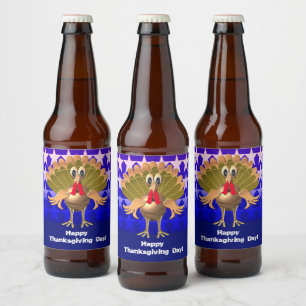 Glückwunsch Thanksgiving Türkei, Personalisiert Bierflaschenetikett