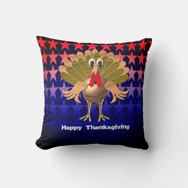 Glückwunsch Thanksgiving Türkei, Personalisiert Kissen (Vorderseite)