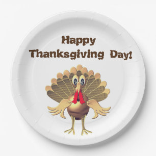 Glückwunsch Thanksgiving Türkei, Personalisiert Pappteller