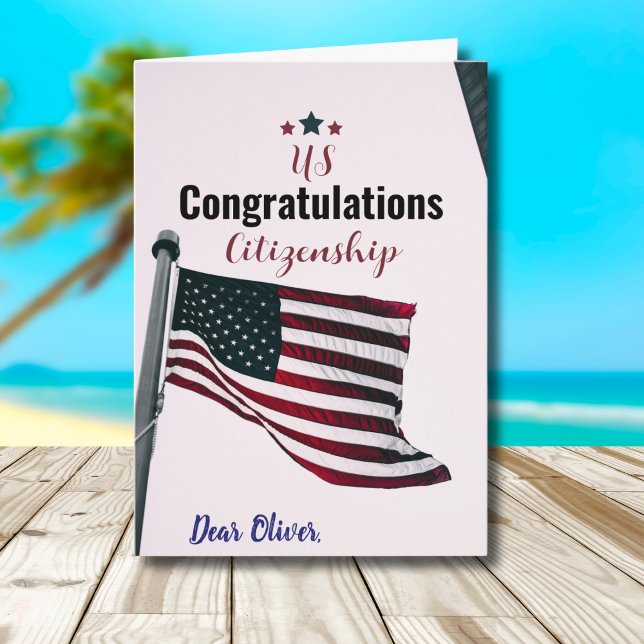 Glückwunsch über Ihre US-Staatsbürgerschaft Proud  Karte (Von Creator hochgeladen)