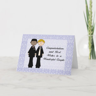 Glückwunsch und die besten Wünsche Gay Male Weddin Karte