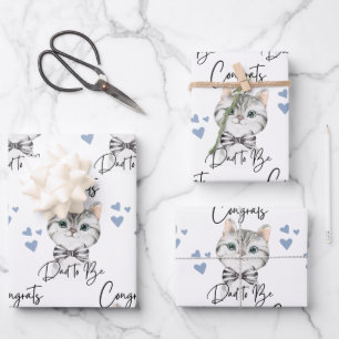 Glückwunsch Vater zum Verpacken von Papierblättern Geschenkpapier Set