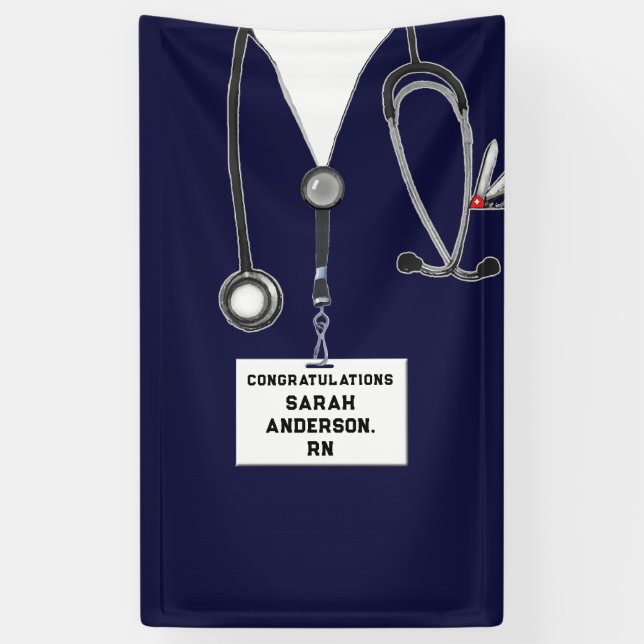 Glückwunsch von Krankenschwestern und Abschlüssen Banner (Vertikal)