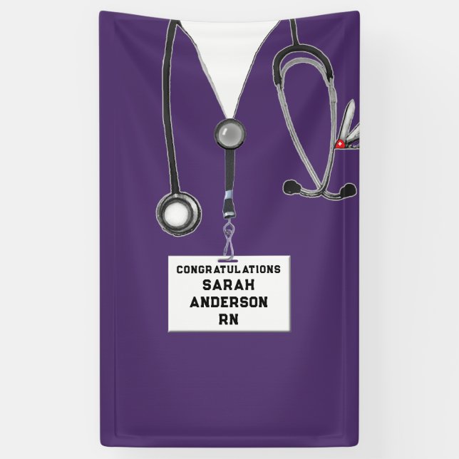 Glückwunsch von Krankenschwestern und Abschlüssen Banner (Vertikal)