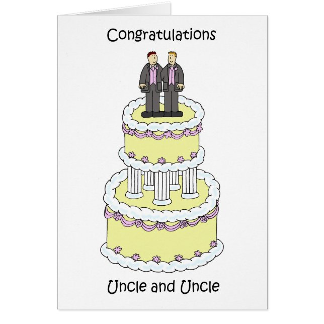 Glückwunsch zu Hochzeiten Onkel und Onkel (Vorne)