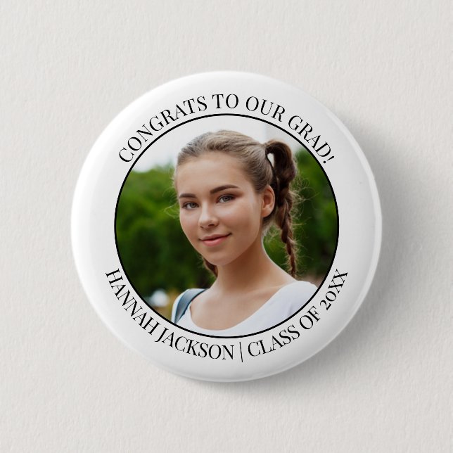 Glückwunsch zu Unser Grad! Foto - Klasse 20xx Button (Vorderseite)