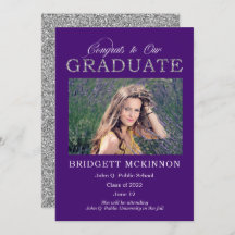 Glückwunsch zu unserem Absolventen Silver Glitzer 