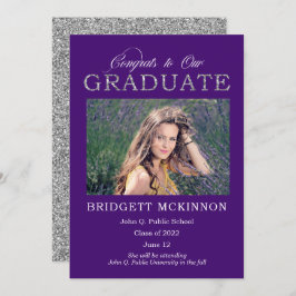 Glückwunsch zu unserem Absolventen Silver Glitzer  Ankündigung