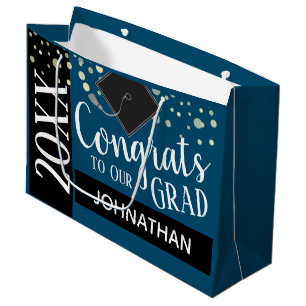 Glückwunsch zu unserem Grad Individuelle Name jed Große Geschenktüte