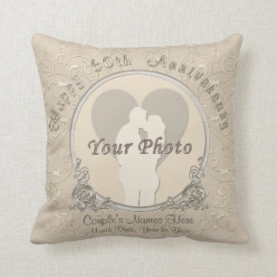 Glückwunsch zum 60. Hochzeitstag Geschenke FOTO, N Kissen
