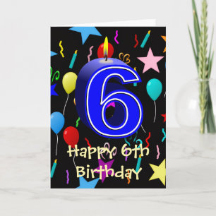 Glückwunsch zum 6. Geburtstag Karte