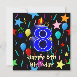 Glückwunsch zum 8. Geburtstag Karte