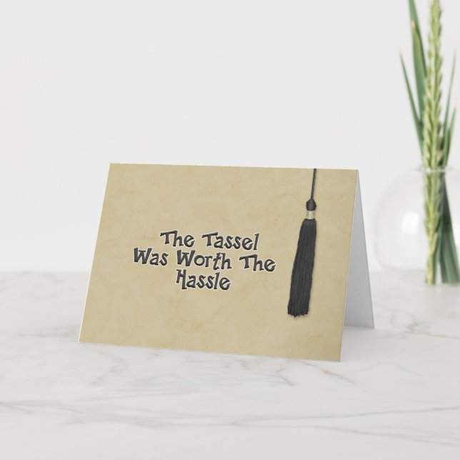 Glückwunsch zum Abschluss - Tassel Karte (Vorderseite)