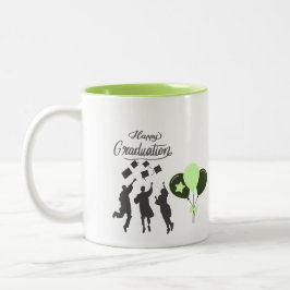 Glückwunsch zum Abschluss Zweifarbige Tasse