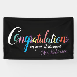 Glückwunsch zum Ausscheiden von Lehrern Banner