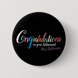 Glückwunsch zum Ausscheiden von Lehrern Button