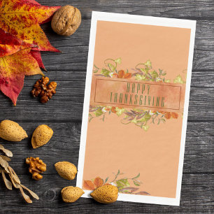 Glückwunsch zum Erntedankfest Rustikale Herbstleav Serviette