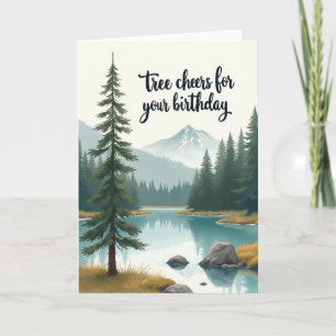 Glückwunsch zum Geburtstag Evergreen Peak Karte