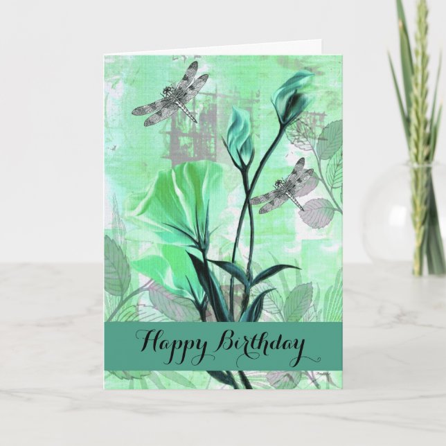 Glückwunsch zum Geburtstag - General - Libellen /  Karte (Vorderseite)