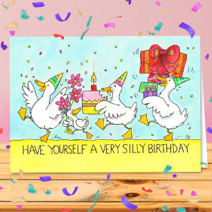 Glückwunsch zum Geburtstag Silly Goose Karte
