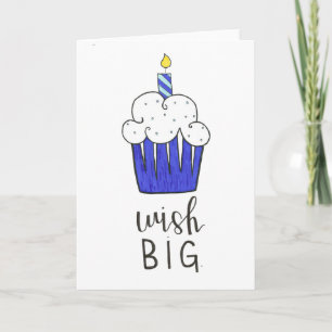 Glückwunsch zum Geburtstag Törtchen Kalligrafie bl Karte