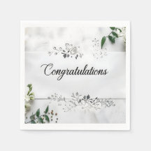 Glückwunsch zum Hochzeitspapier Napkin