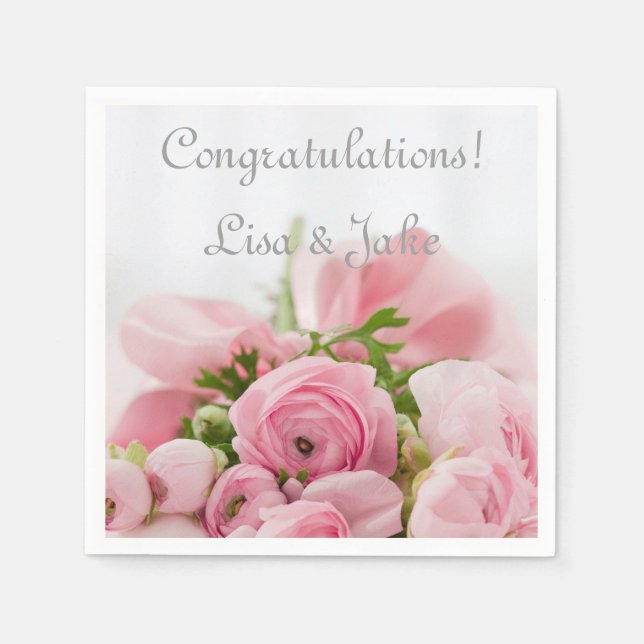Glückwunsch zum Hochzeitspapier Napkins Serviette (Vorderseite)
