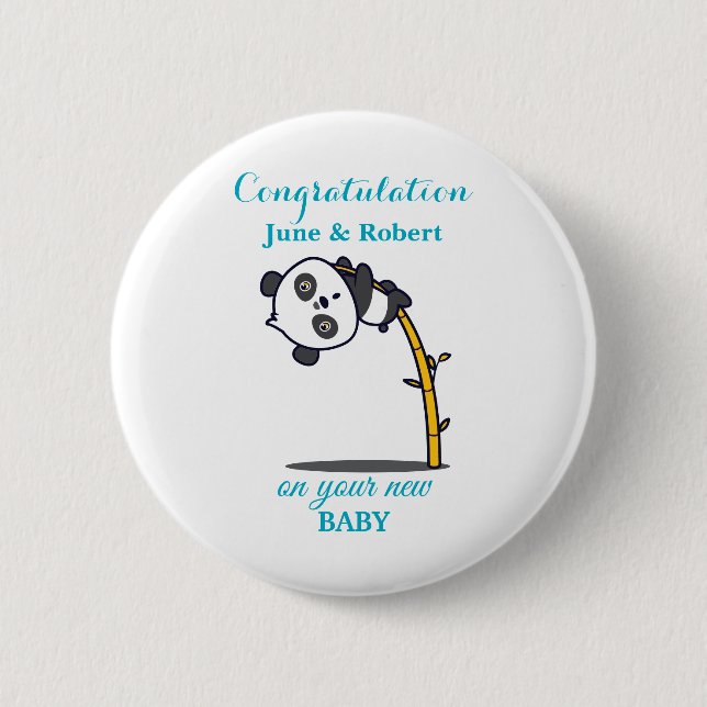 Glückwunsch zum neuen Baby Button (Vorderseite)