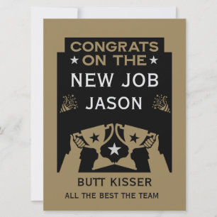 Glückwunsch zum neuen Job in Gold