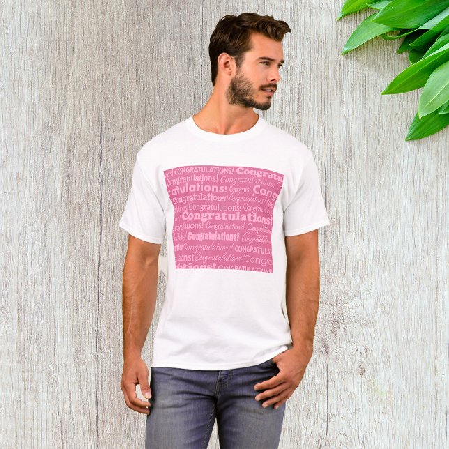 Glückwunsch zur Hochzeit in rosa T - Shirt (Von Creator hochgeladen)