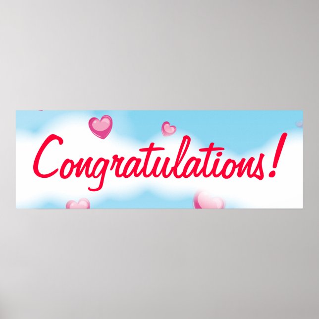 Glückwunschbanner Poster (Vorne)