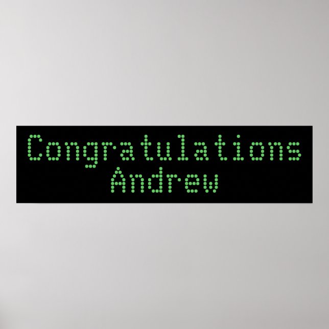 Glückwunschbanner Poster (Vorne)