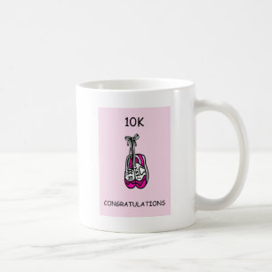 Glückwünsche 10K für weiblichen Läufer Kaffeetasse