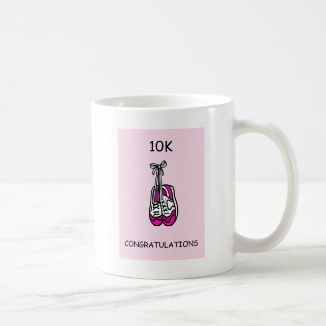 Glückwünsche 10K für weiblichen Läufer Kaffeetasse (Rechts)