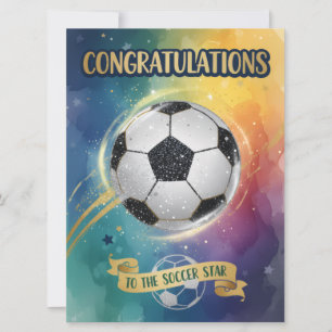 Glückwünsche an den Fußballstar Karte