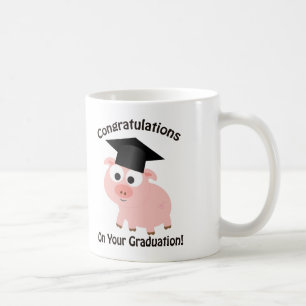 Glückwünsche auf Ihrem Abschluss! Schwein Kaffeetasse
