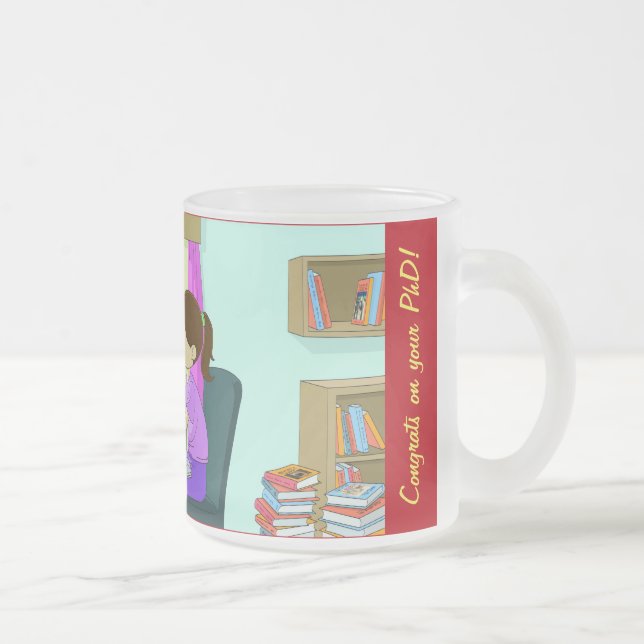 Glückwünsche auf Ihrem Doktortitel, lustige Bücher Mattglastasse (Rechts)