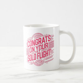 Glückwünsche auf Ihrem ersten Solo-Flug Kaffeetasse