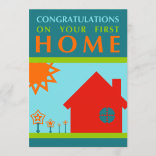 Glückwünsche auf Ihrem ersten Zuhause Einladung