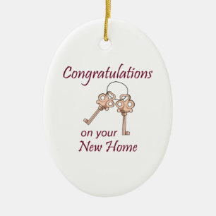 Glückwünsche auf Ihrem neuen Zuhause Keramik Ornament